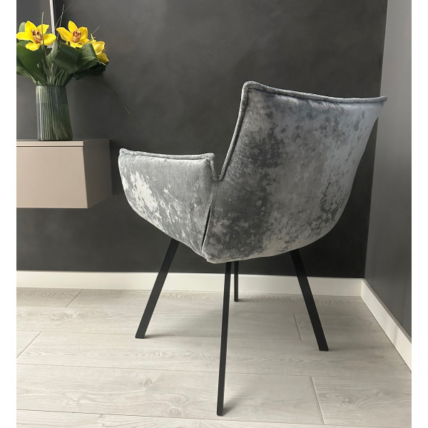 Стілець-крісло Impulse Plus Daniel Сірий Велюр-5