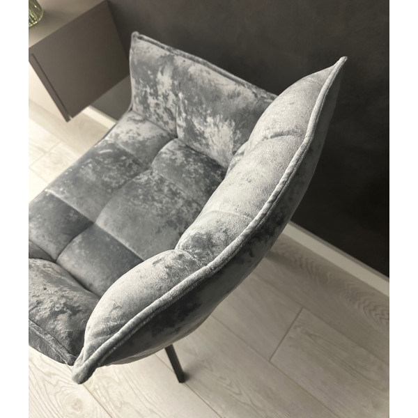 Стілець-крісло Impulse Plus Daniel Сірий Велюр-8