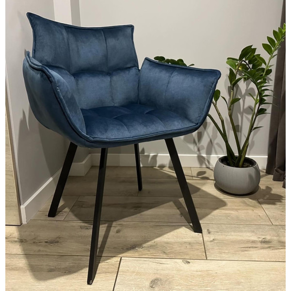 Стул-кресло Impulse Plus Daniel Синий Велюр-0