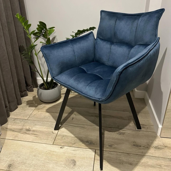 Стул-кресло Impulse Plus Daniel Синий Велюр-1