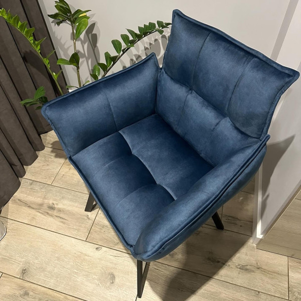 Стул-кресло Impulse Plus Daniel Синий Велюр-2