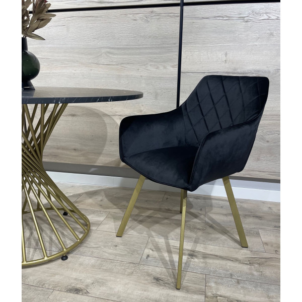 Стілець Impulse Fiona Чорний Велюр-2