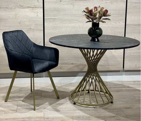 Стілець Impulse Fiona Чорний Велюр-1