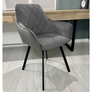 Стул Impulse Fiona Серый Велюр