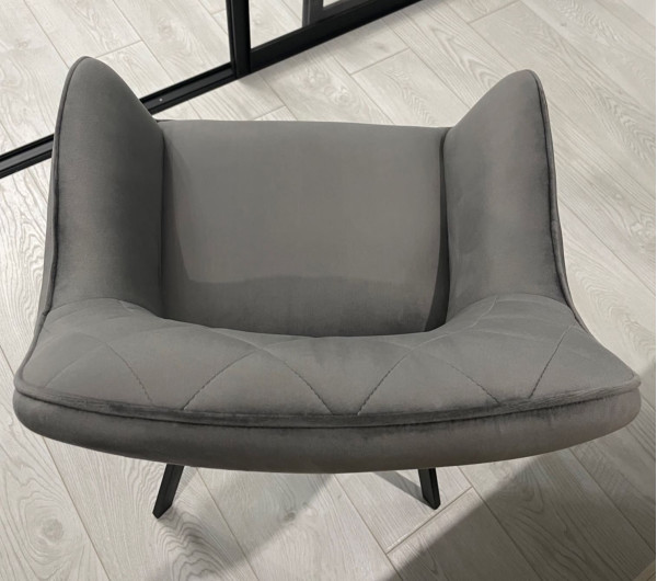 Стілець Impulse Fiona Сірий Велюр-12