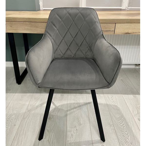 Стілець Impulse Fiona Сірий Велюр-2