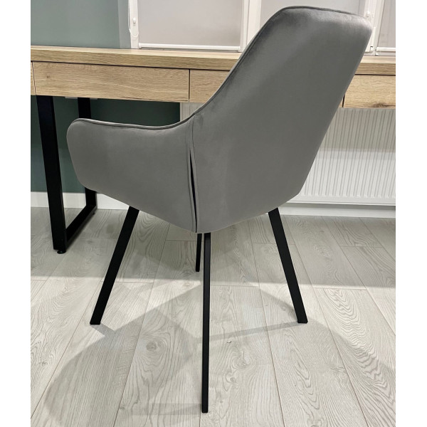 Стілець Impulse Fiona Сірий Велюр-7