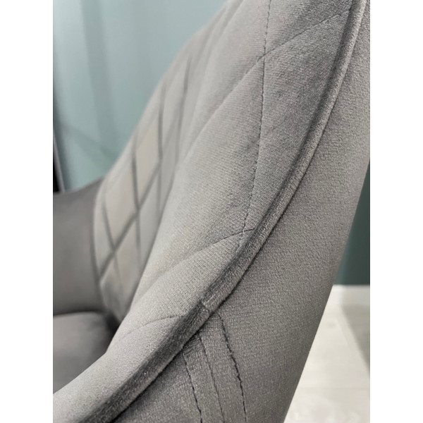 Стілець Impulse Fiona Сірий Велюр-13