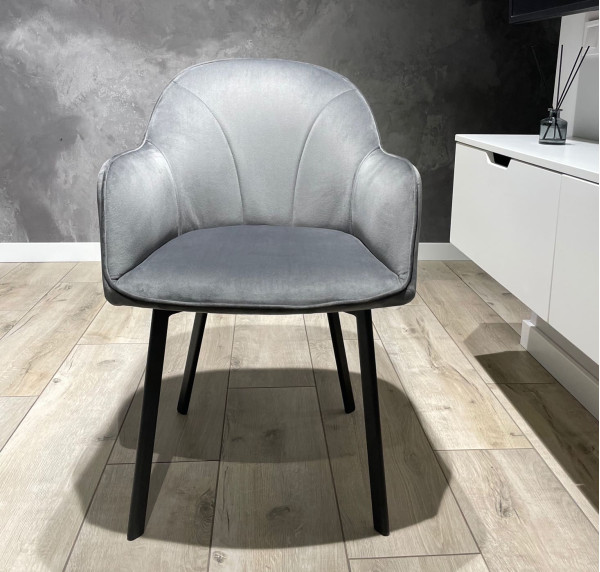 Стілець Impulse Lola Сірий Велюр-1