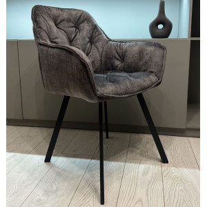 Стілець Impulse Lounge Графіт Велюр