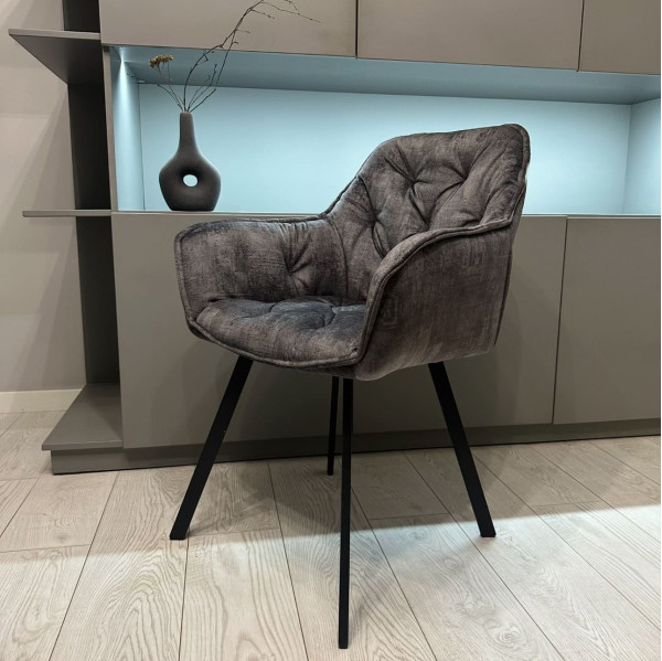 Стілець Impulse Lounge Графіт Велюр-1