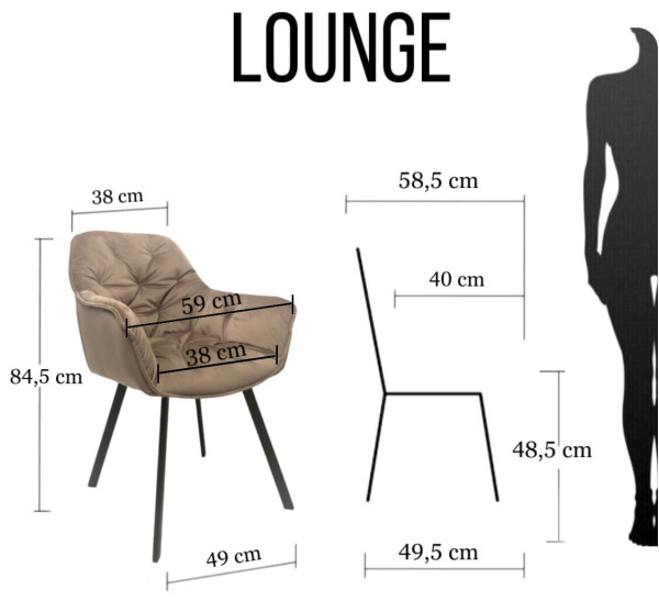 Стілець Impulse Lounge Графіт Велюр Стілець Impulse Lounge Графіт Велюр-9