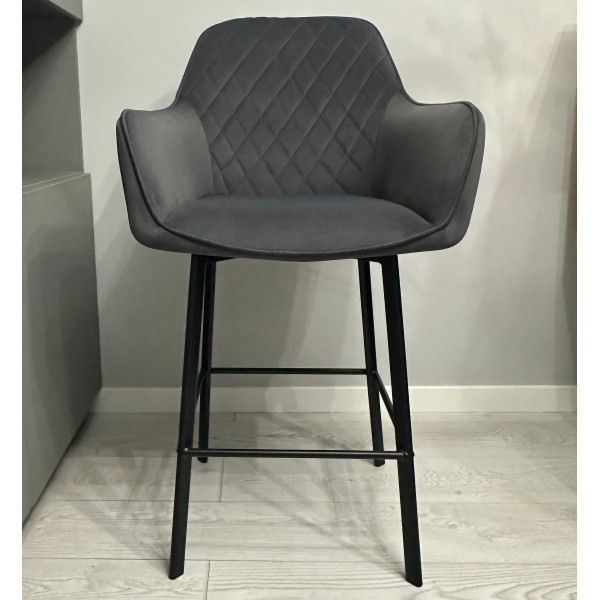 Полубарный стул Impulse Plus Fiona Графит-1