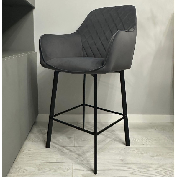 Полубарный стул Impulse Plus Fiona Графит-2