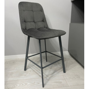 Полубарный стул Impulse Hiko Серый Велюр