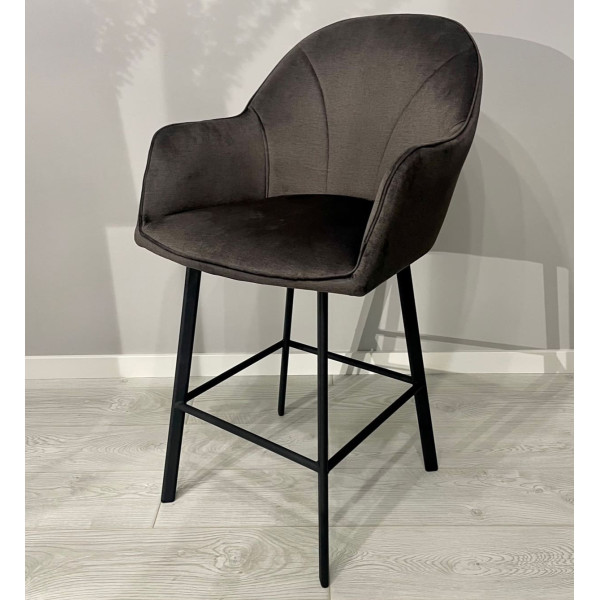 Полубарный стул Impulse Lola Коричневый Велюр-1