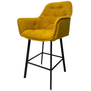 Полубарный стул Impulse Lounge Желтый Велюр