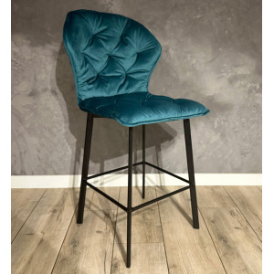 Полубарный стул Impulse Marsel Синий Велюр
