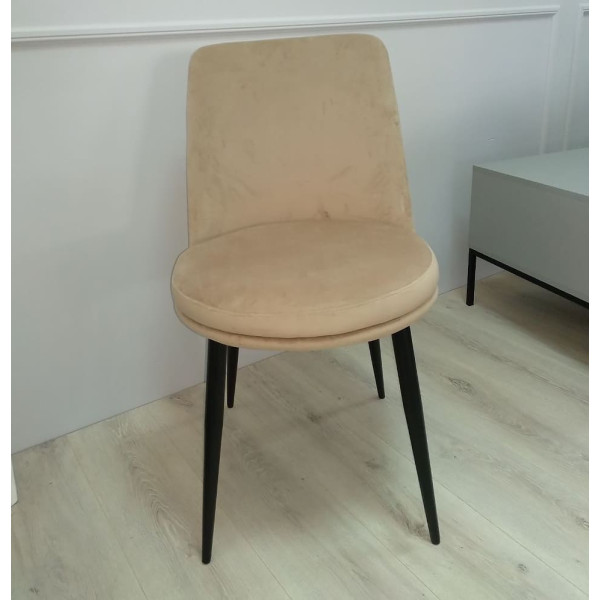 Стул Intarsio Ava Бежевый Велюр-1