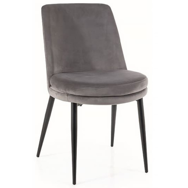 Стілець Intarsio Ava Сірий Велюр-0