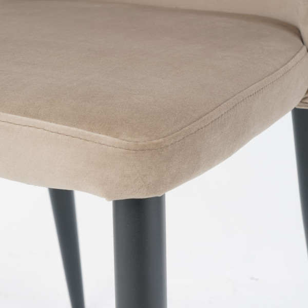 Стул Intarsio Bull Темно-бежевый Велюр-10