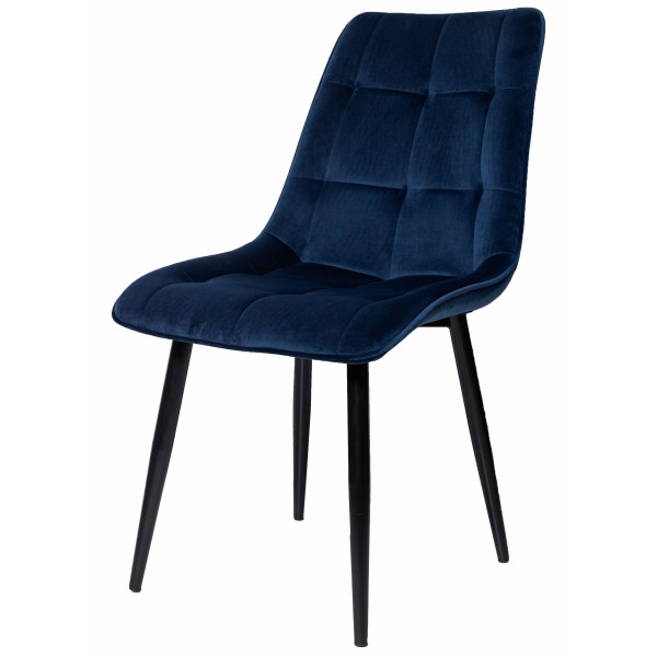 Стул Intarsio Charlie Синий Велюр-0