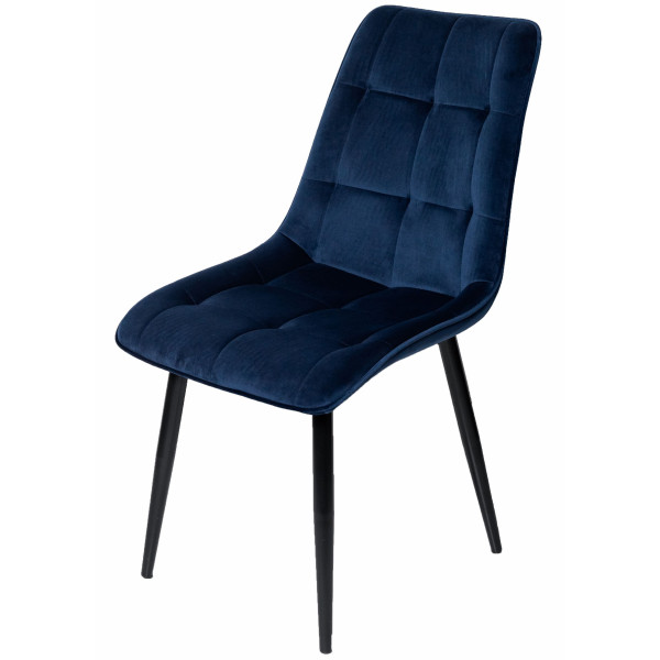 Стул Intarsio Charlie Синий Велюр-1