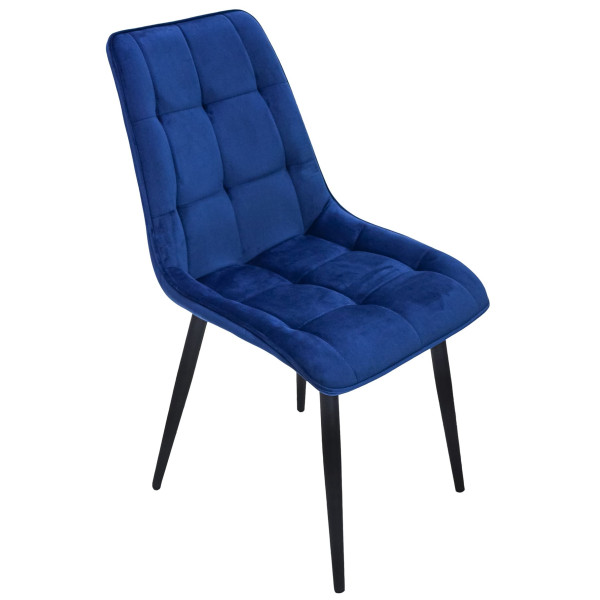 Стул Intarsio Charlie Синий Велюр-3