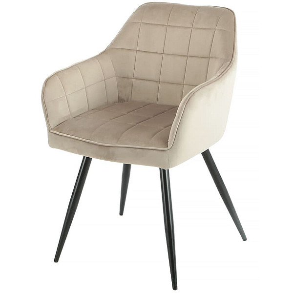 Стул Intarsio Donna Темно-бежевый Велюр-0