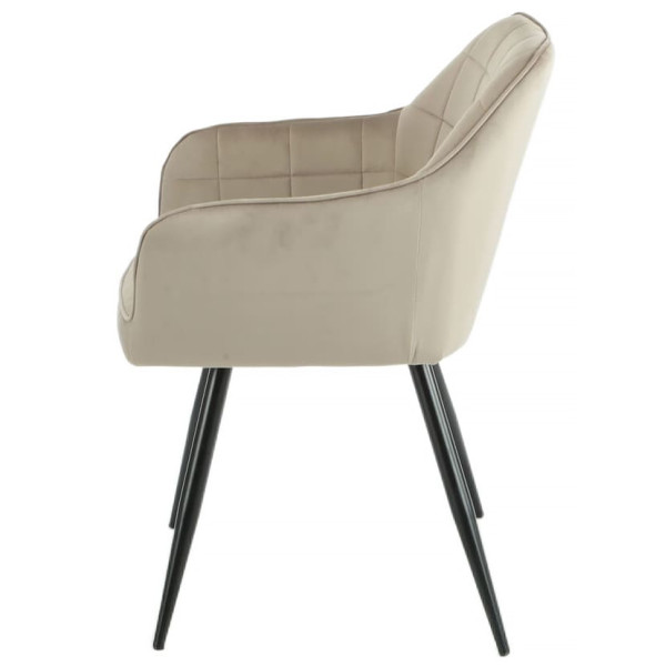 Стул Intarsio Donna Темно-бежевый Велюр-2