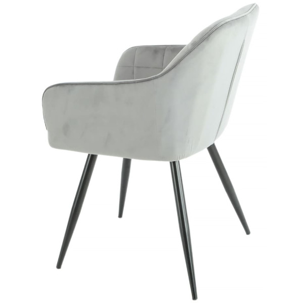 Стул Intarsio Donna Серый Велюр-3