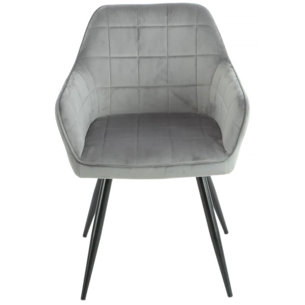 Стул Intarsio Donna Серый Велюр-1