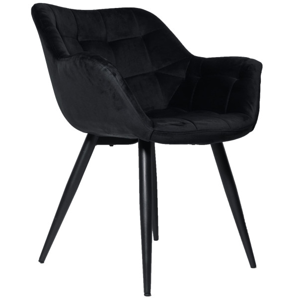 Стул Intarsio Elegante Черный Бархат-0