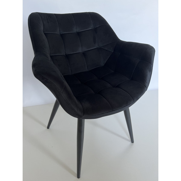 Стул Intarsio Elegante Черный Бархат-1