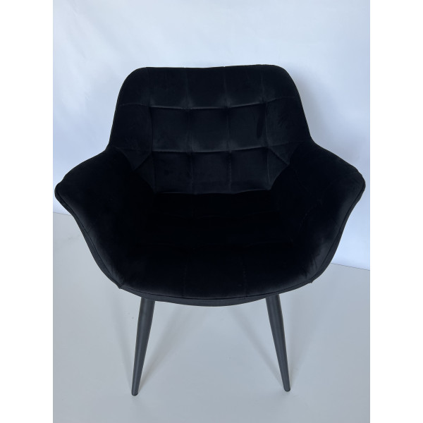 Стул Intarsio Elegante Черный Бархат-2