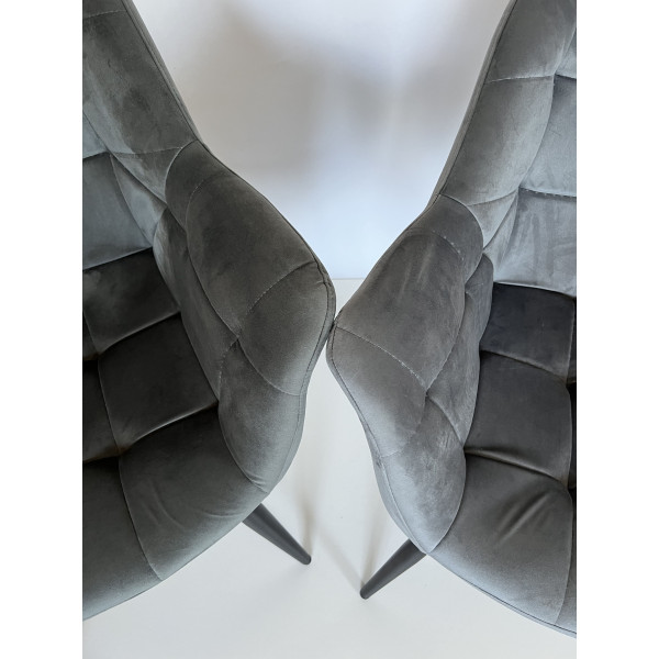 Стул Intarsio Elegante Серый Бархат-3