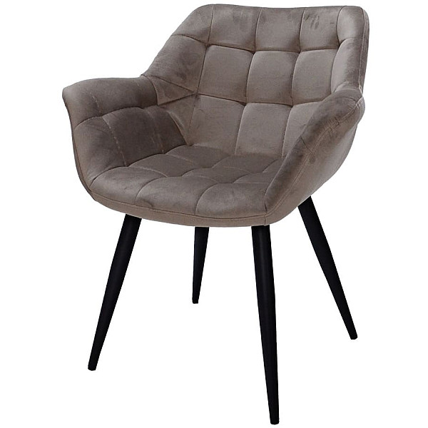 Стул Intarsio Elegante Темно-бежевый Бархат-0