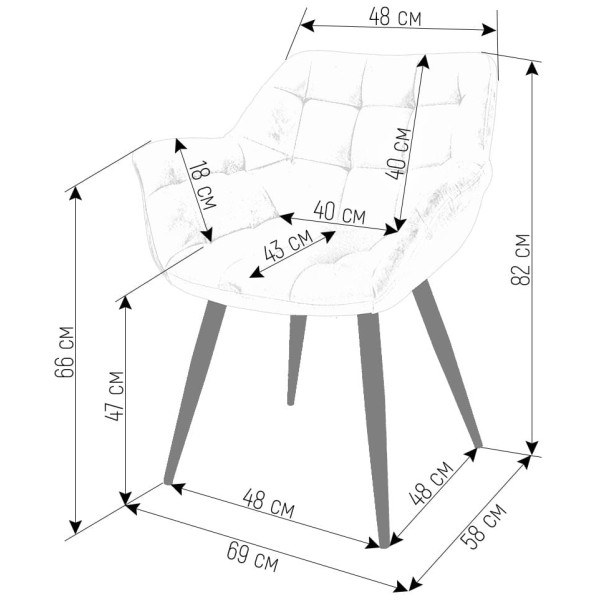 Стул Intarsio Elegante Темно-бежевый Бархат-6