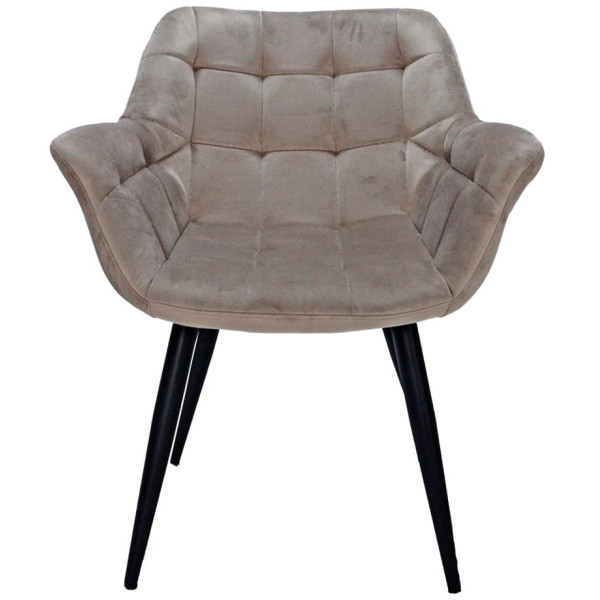 Стул Intarsio Elegante Темно-бежевый Бархат-1