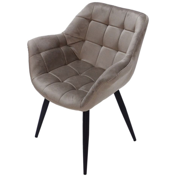 Стул Intarsio Elegante Темно-бежевый Бархат-4