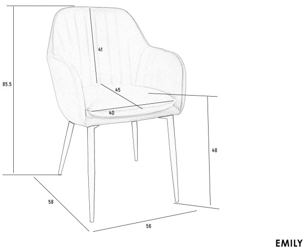 Стілець Intarsio Emily Бежевий Тканина-5