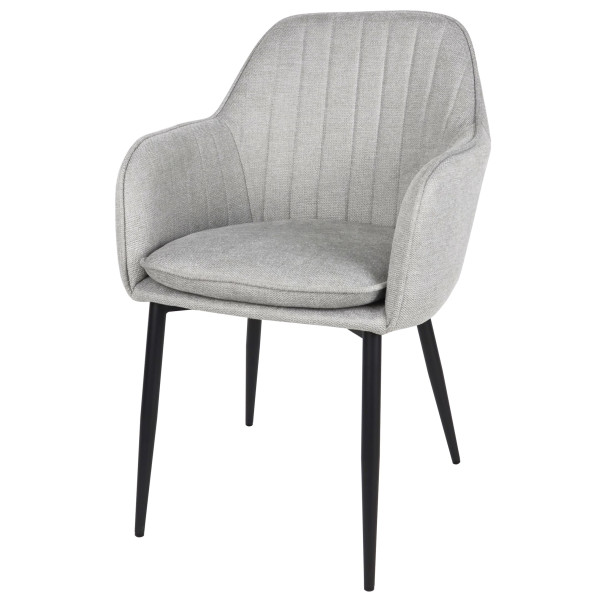 Стул Intarsio Emily Светло-серый Ткань-0