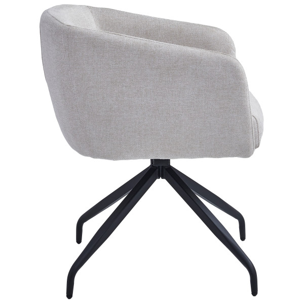 Стул поворотный Intarsio Emma Бежевый Ткань-6