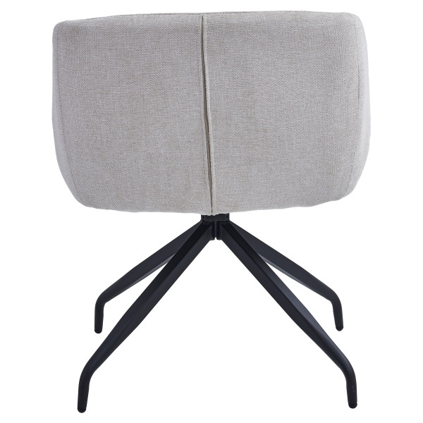 Стул поворотный Intarsio Emma Бежевый Ткань-8