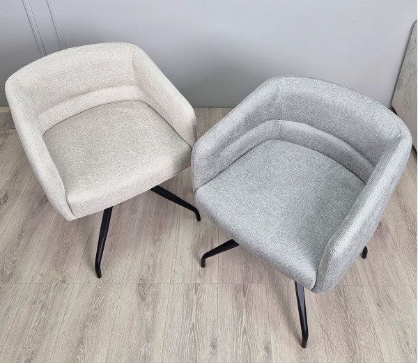 Стул поворотный Intarsio Emma Бежевый Ткань-4