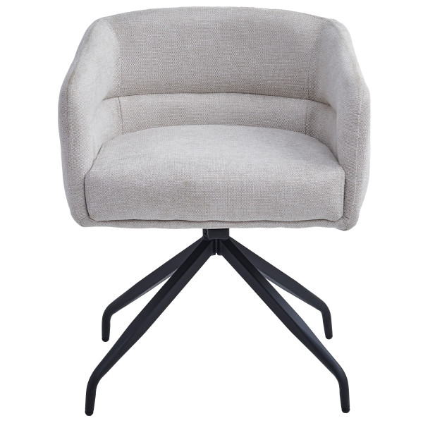 Стул поворотный Intarsio Emma Бежевый Ткань-5