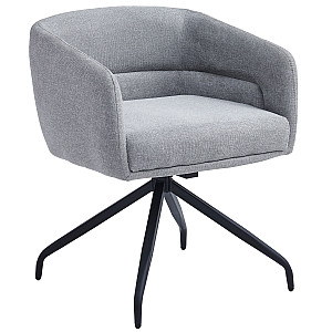 Стілець поворотний Intarsio Emma Світло-сірий Тканина