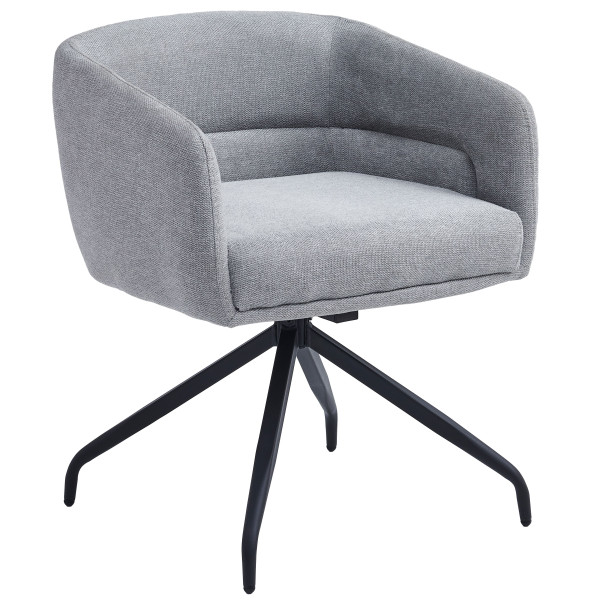 Стілець поворотний Intarsio Emma Світло-сірий Тканина-0