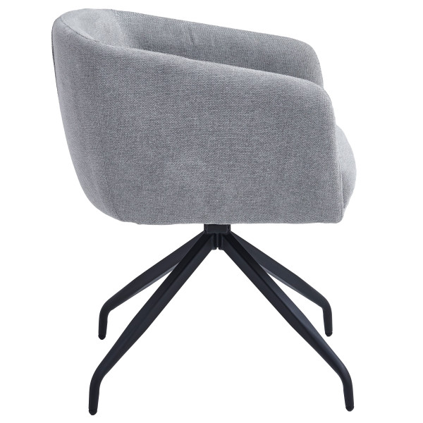 Стілець поворотний Intarsio Emma Світло-сірий Тканина-6