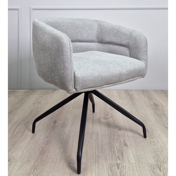 Стілець поворотний Intarsio Emma Світло-сірий Тканина-1